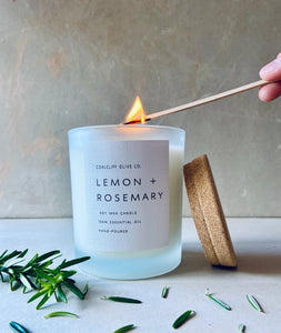 Lemon + Rosemary candle