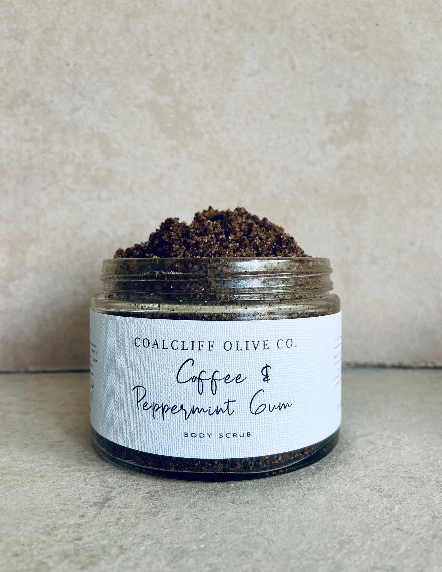 Coffee + Peppermint Gum body scrub